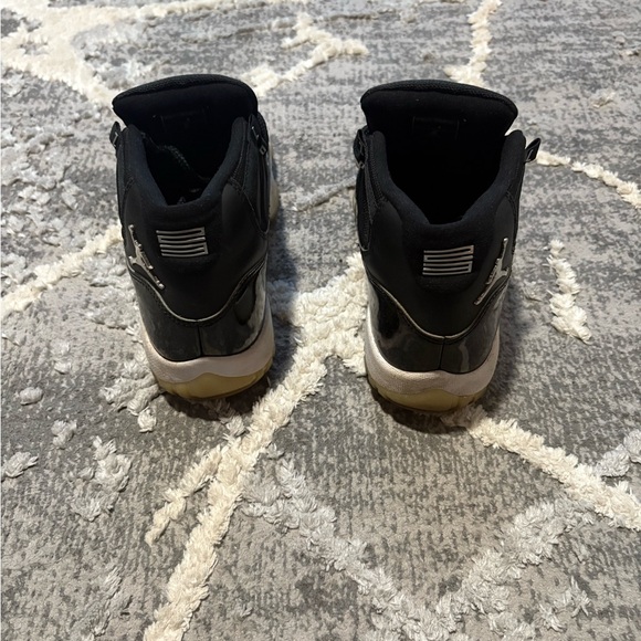 Black and Gold High-Top Sneakers